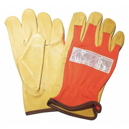 CONDOR Gloves, Hi-Vis Orange, S, SlipOn, Unlined, PR 48WU09