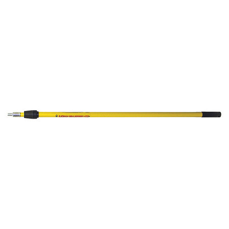 Carrand 48" to 96" Threaded Extension Handle, 1 1/4 in Dia, Yellow, Fiberglass 92508