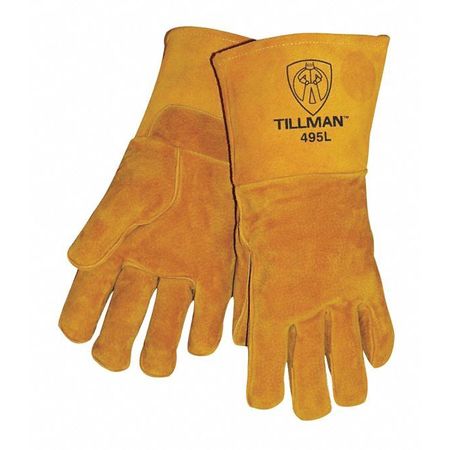 Tillman Stick Welding Gloves, Pigskin Palm, L, PR 495L