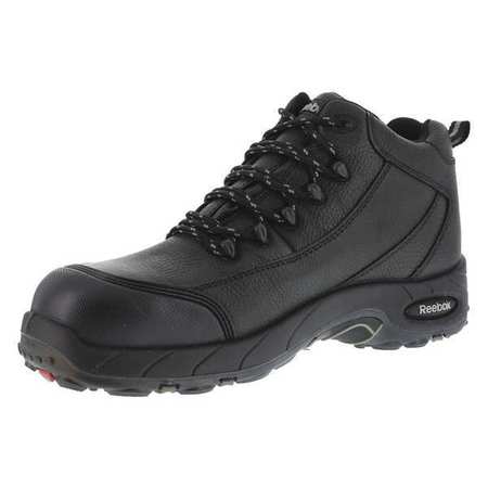 Reebok Work Boots, 9 Sz, Blk, Hiker Low, Mens, PR RB4555