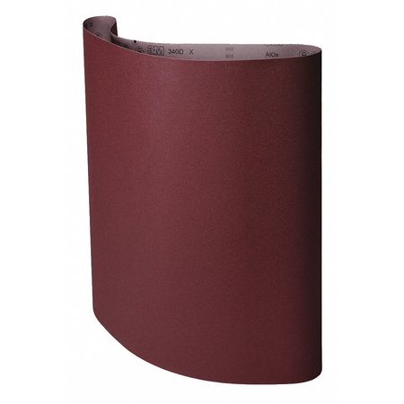3M Sanding Belt, Coated, 43 in W, 75 in L, P120 Grit, Not Applicable, Aluminum Oxide, 340D, Brown 7010362087