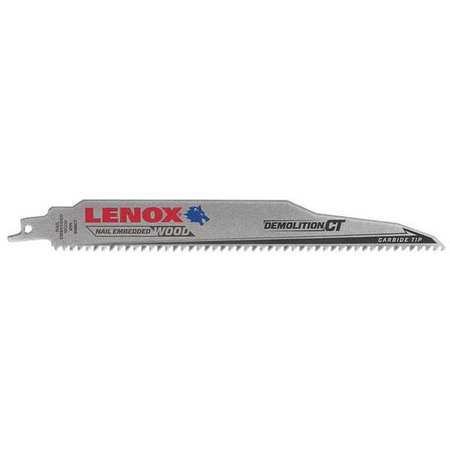 LENOX 9" L x Nail Embedded Wood Cutting Reciprocating Saw Blade 1832144