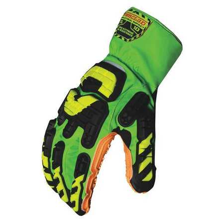 IRONCLAD PERFORMANCE WEAR Anti-Vibration Gloves, M, Grn/Orng/Yllw, PR VIB-OBM-XOR-03-M