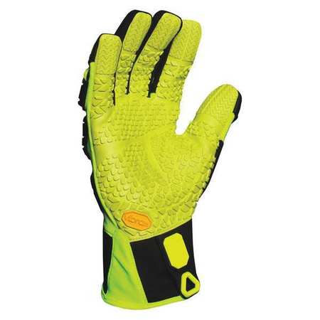Ironclad Performance Wear Anti-Vibratn Gloves, 2XL, Grn/Blk/Yllw, PR VIB-RIG-06-XXL