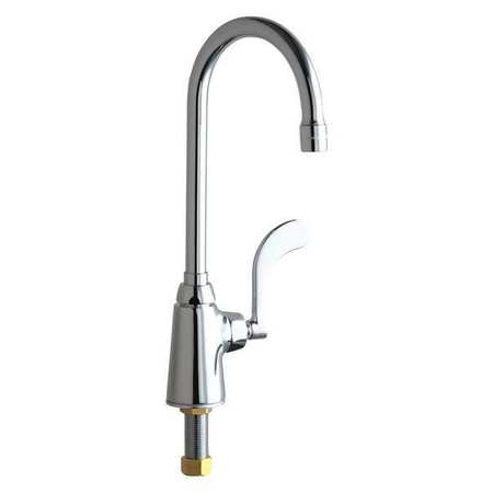 Chicago Faucet Manual, Single Hole Mount, 1 Hole Gooseneck Bar Faucet 350-E35-317XKABCP
