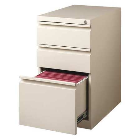 Hirsh 15" W 3 Drawer File Cabinet, Putty, Letter 18574