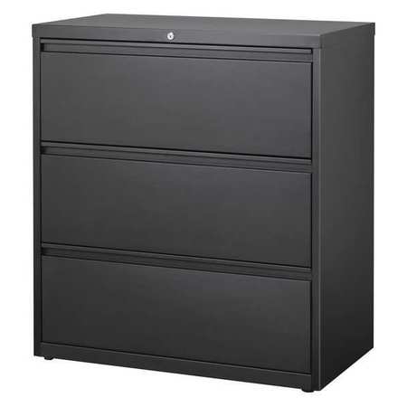 HIRSH 3 Drawer File Cabinet, Black, A4/Legal/Letter 17634