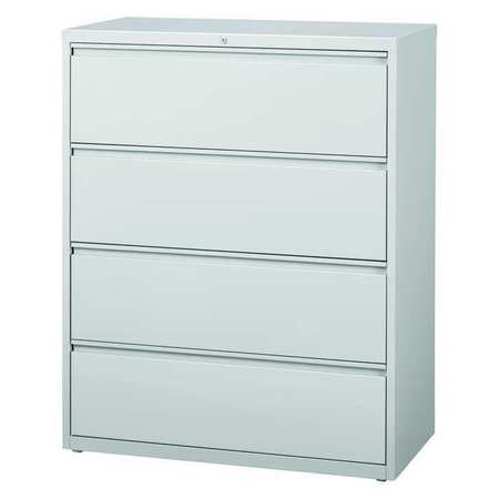 Hirsh 42" W 4 Drawer Lateral File Cabinet, Light Gray, Letter 17461