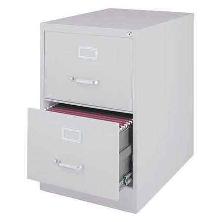 Hirsh 18" W 2 Drawer File Cabinet, Light Gray, Legal 14420