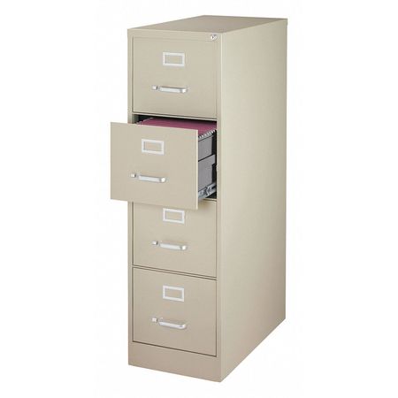 HIRSH 15" W 4 Drawer File Cabinet, Putty, Letter 16698