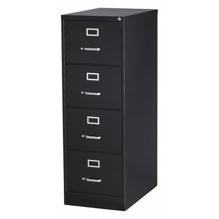 Hirsh 18" W 4 Drawer File Cabinet, Black, Legal 17549