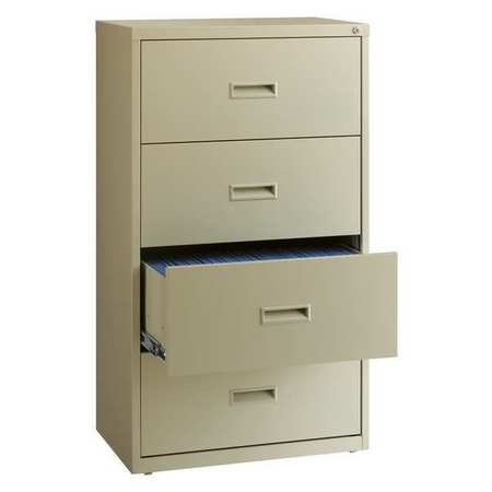Hirsh 30" W 4 Drawer Lateral File Cabinet, Putty, Letter 14956