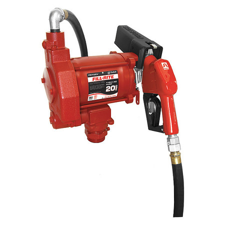 Fill-Rite Fuel Transfer Pump, 115V AC, 20 gpm Max. Flow Rate , 1/3 HP, Cast Iron, 1-1/4 in Inlet FR700VA