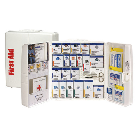 FIRST AID ONLY FirstAidKit w/House, 261pcs, 4x14.25", WHT 90660-021