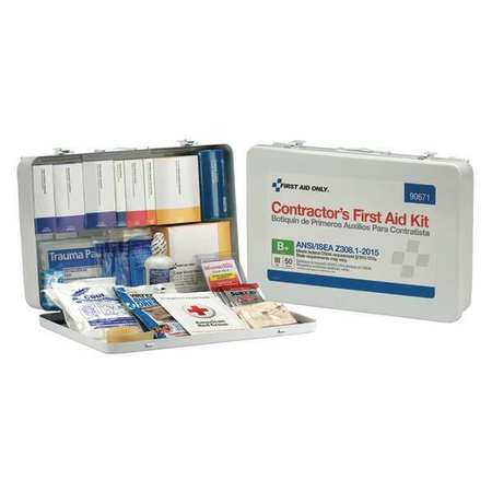 First Aid Only Bulk First Aid Kit, Metal, 50 Person 90671