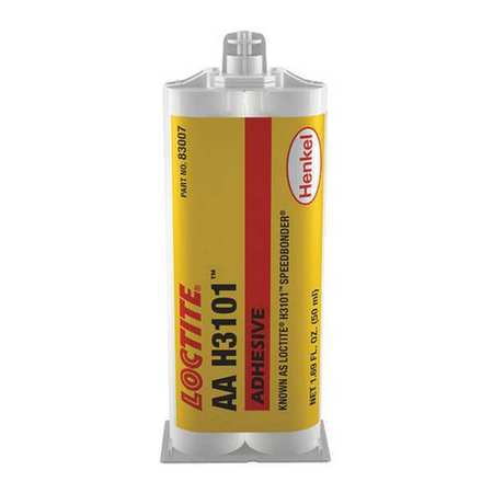 LOCTITE Adhesive, H3101 Series, Clear, 2 oz, Tube, 1:01 Mix Ratio, Not Rated Functional Cure 2018435