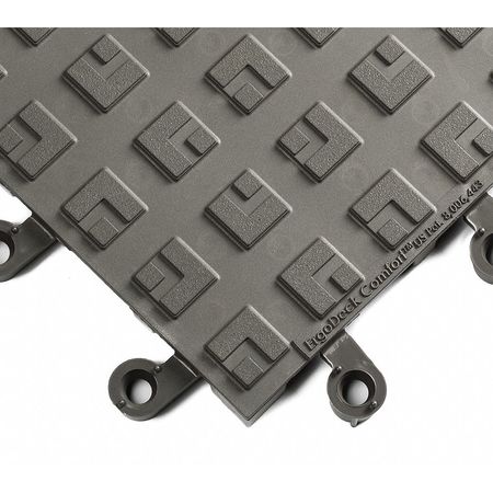 WEARWELL Interlocking Antifatigue Mat Tile, PVC, 18 in Long x 18 in Wide, 7/8 in Thick, 10 PK 556