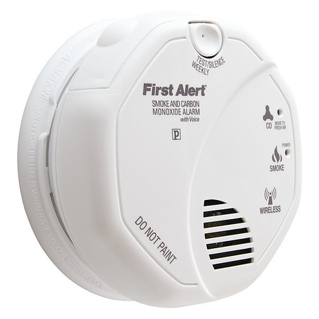 First Alert Carbon Monoxide and Smoke Alarm, Photoelectric Sensor, 85 dB @ 10 ft Audible Alert SCO500B