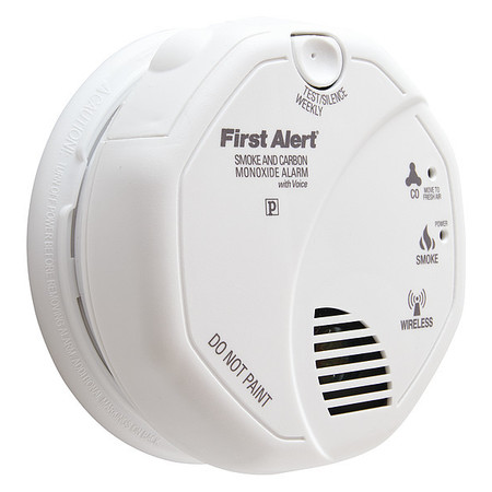 FIRST ALERT Carbon Monoxide and Smoke Alarm, Photoelectric Sensor, 85 dB @ 10 ft Audible Alert SCO500B