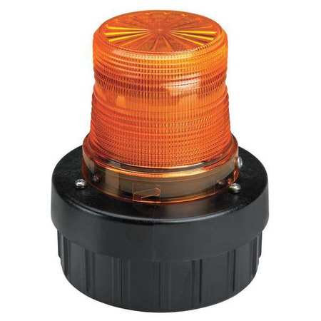 FEDERAL SIGNAL Warning Light w/Sound, LED, Amber, 120VAC AV1-LED-120A