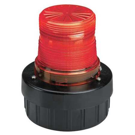 FEDERAL SIGNAL Warning Light w/Sound, LED, Red, 24VDC AV1-LED-024R