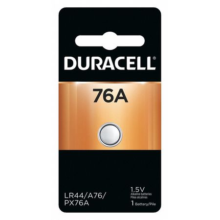 DURACELL Battery, Size 76A, Alkaline, 1.5V PX76A675
