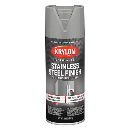 KRYLON Spray Paint, Silver Metallic, Stainless Steel, 11 oz K02400777
