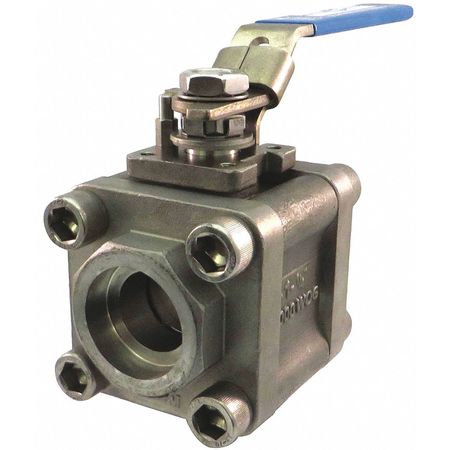 MILWAUKEE VALVE Ball Valve, 2-Way, 3/8" Tube Sz, Full Port 35RSS1NLL-038