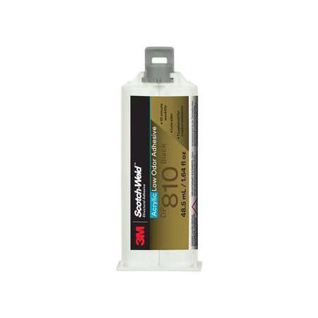 3M Epoxy Adhesive, DP810 Series, Clear, Dual-Cartridge, 1:01 Mix Ratio, 20 min Functional Cure 810