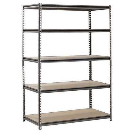 Sandusky Lee Freestanding Bulk Storage Rack, 24 in D, 48 in W, 5 Shelves, Silver Vein UR482472PB5P-SV