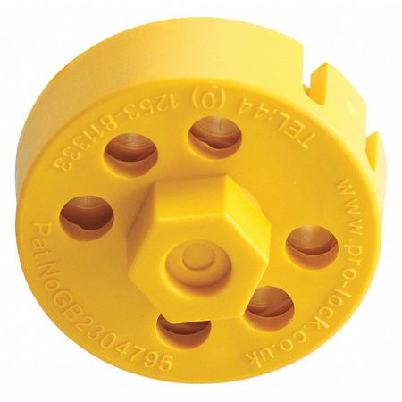BRADY Cable Lockout, Yellow, Nylon 122245