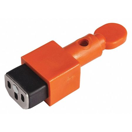BRADY Plug Lockout, 1-1/4" W, Nylon, 3-7/16" L 148081