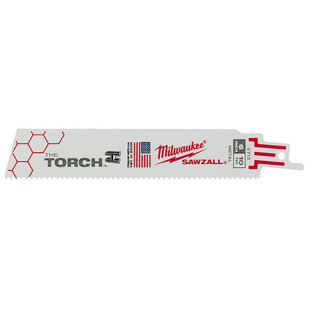 Milwaukee Tool 6" 10 TPI The Torch SAWZALL Blades (5 Pk) 48-00-5712