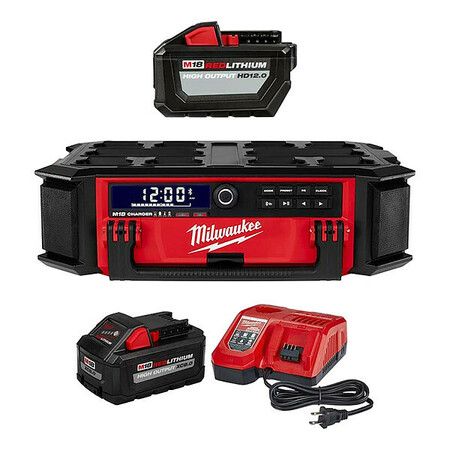 MILWAUKEE TOOL Battery, Radio and Battery Kit 48-11-1812, 2950-20, 48-59-1880