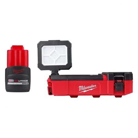 MILWAUKEE TOOL Battery and Light, 1400 lm Max. 48-11-2425, 2356-20