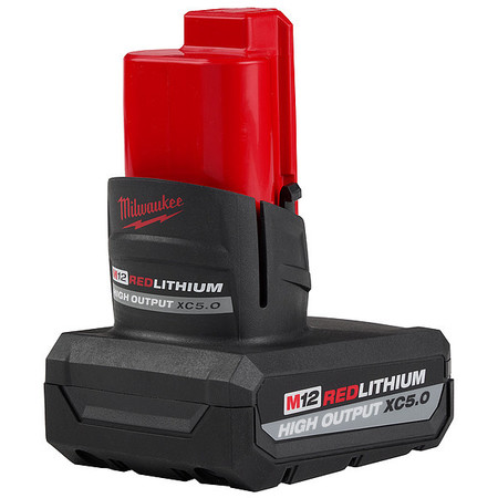 MILWAUKEE TOOL M12 REDLITHIUM HIGH OUTPUT XC5.0 Extended Capacity Battery Pack 48-11-2450