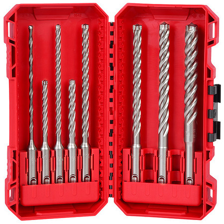 Milwaukee Tool 8 pc. 4-Cutter MX4 SDS-Plus Rotary Hammer Drill Bit Set 48-20-7663