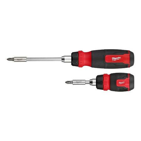 MILWAUKEE TOOL Multi-Bit Screwdriver, Chrome, 24 pcs 48-22-2905