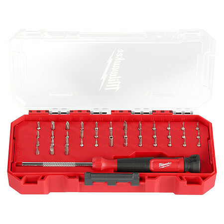 MILWAUKEE TOOL Multi-Bit Screwdriver, Chrome, 42 pcs 48-22-2935