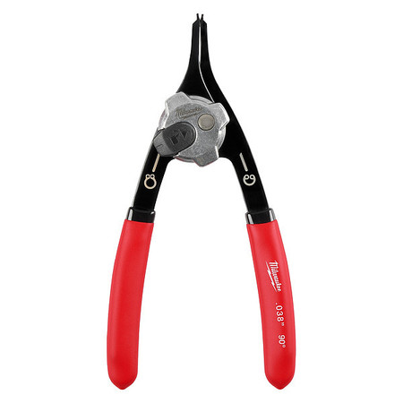 MILWAUKEE TOOL Retaining Ring Plier, 0.038" Tip Diameter 48-22-6530