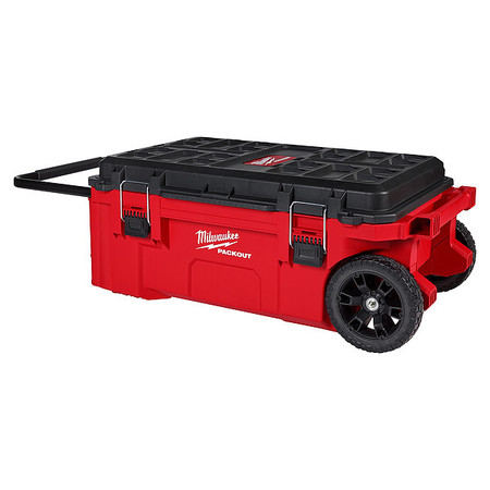 Milwaukee Tool PACKOUT Rolling Tool Chest, Black/Red, Plastic, 38 in W x 12 in D x 16 in H 48-22-8428