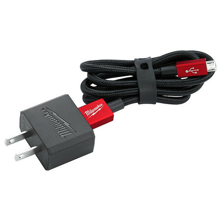 Milwaukee Tool 3ft Micro-USB Cable and 2.1A Wall Charger 48-59-1202