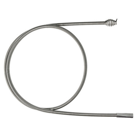 Milwaukee Tool Drain Cleaning Cable: 1/2 in Dia., 6 ft Lg., Hollow Core, Bulb Auger, 4 in Max. Pipe Dia. 48-53-3576