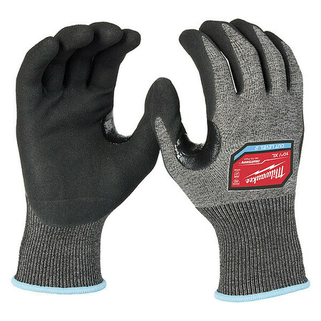 MILWAUKEE TOOL Knit Gloves, Finished, Size XL 48-73-7123