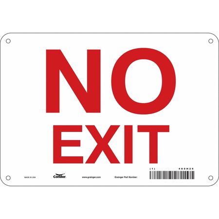 CONDOR Safety Sign, 7 in x 10 in, Aluminum 480H26