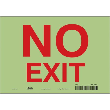 CONDOR Safety Sign, 7 in x 10 in, Glow Vinyl 480H29