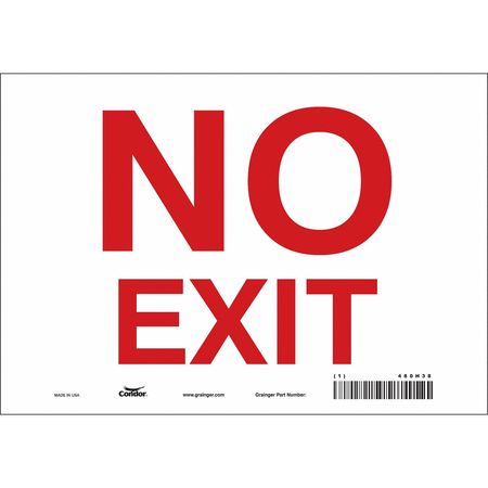 Condor Safety Sign, 7 in x 10 in, Vinyl 480H38