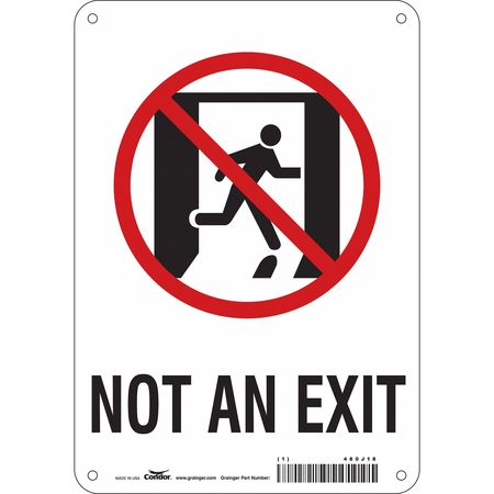 Condor Safety Sign, 10 in x 7 in, Polyethylene 480J18