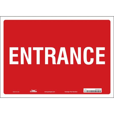 CONDOR Safety Sign, 10 in Height, 14 in Width, Vinyl, Horizontal Rectangle, English, 480K54 480K54