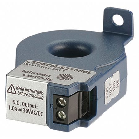 JOHNSON CONTROLS Current Sensing Relay, 0.50A, 1NO Form CSDECM-S25050L